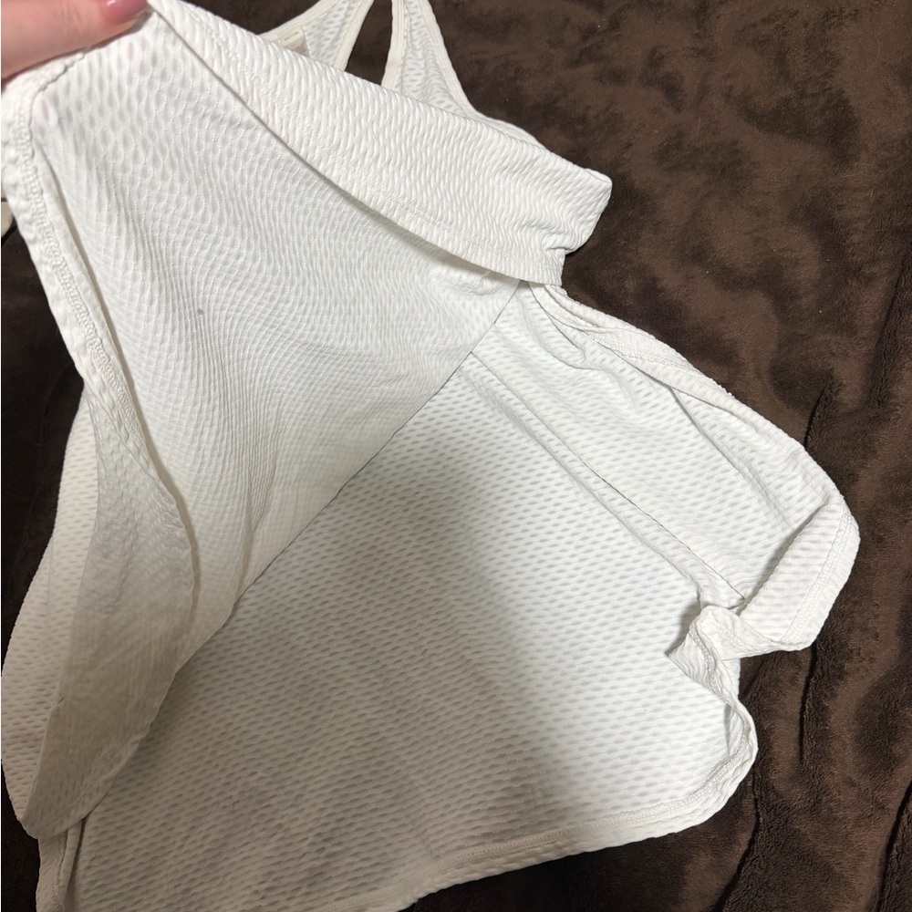 White Racerback Tank Top - Picture 3 of 5